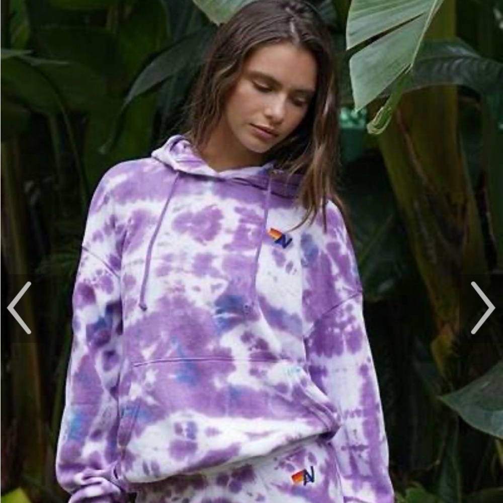 Aviator nation Purple Tie-Dye Hoodie
